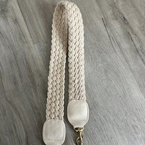Clare V. Shoulder Strap, braided cream
